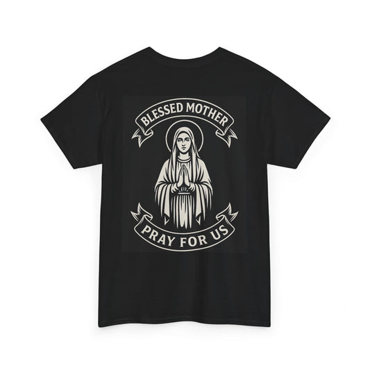 Blessed Mother Prayer Tee | Unisex Heavy Cotton T-Shirt | Faith, Spirituality, Religious Gift, Catholic Apparel, Inspiration